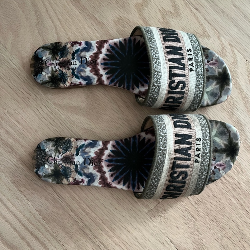 Dior slides with wear